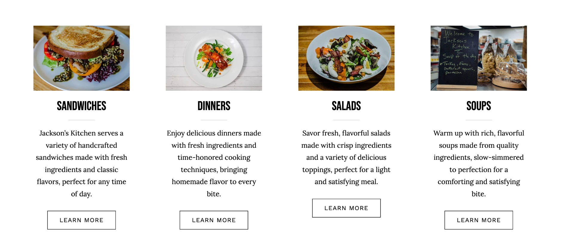 Jackson's Kitchen — Sandwiches, Dinners, Salads, and Soups to go in Sherborn, MA