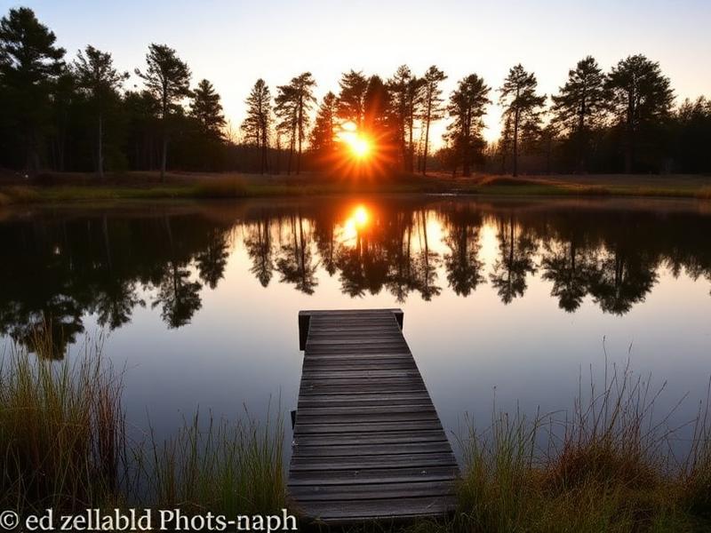 Sunset over Farm Pond in Sherborn